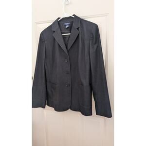 Ann Taylor Two Button Stretch Navy Blue Blazer  Size 14, Business Casual